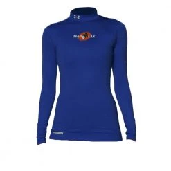 Under Armour Women Girls ColdGear Mock Embroidered Long Sleeve