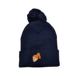 Madlax Girls Navy Pom Beanie MadGear Hats